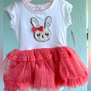 NWT Koalakids adorable bunny tutu dress with diaper cover Size 3-6 months